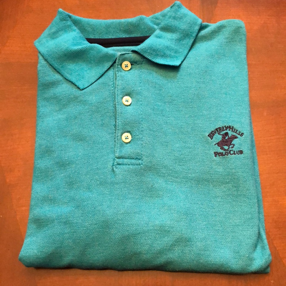 Teal polo shirt